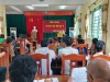 Đồng chí Triệu Lưu Cương, Phó chủ tịch Hội Nông dân tỉnh phát biểu tại Hội nghị tập huấn