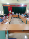 Đồng chí Mông Hải Châu, Phó chủ tịch HND huyện thành viên BCĐ kiểm tra công tác triển khai BHXH, BHYT, BHTN tại xã Nam Quang