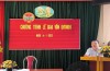 Đồng chí Cao Xuân Hưng, Chủ tịch Hội Nông dân huyện phát biểu tại buổi giải ngân