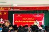 Đồng chí Mông Hải Châu, Chủ tịch Hội Nông dân huyện phát biểu tại Hội nghị