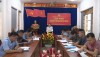 đồng chí Nguyễn Thị Phương Thảo, Chủ tịch Hội Nông dân huyện phát biểu tại Hội nghị.