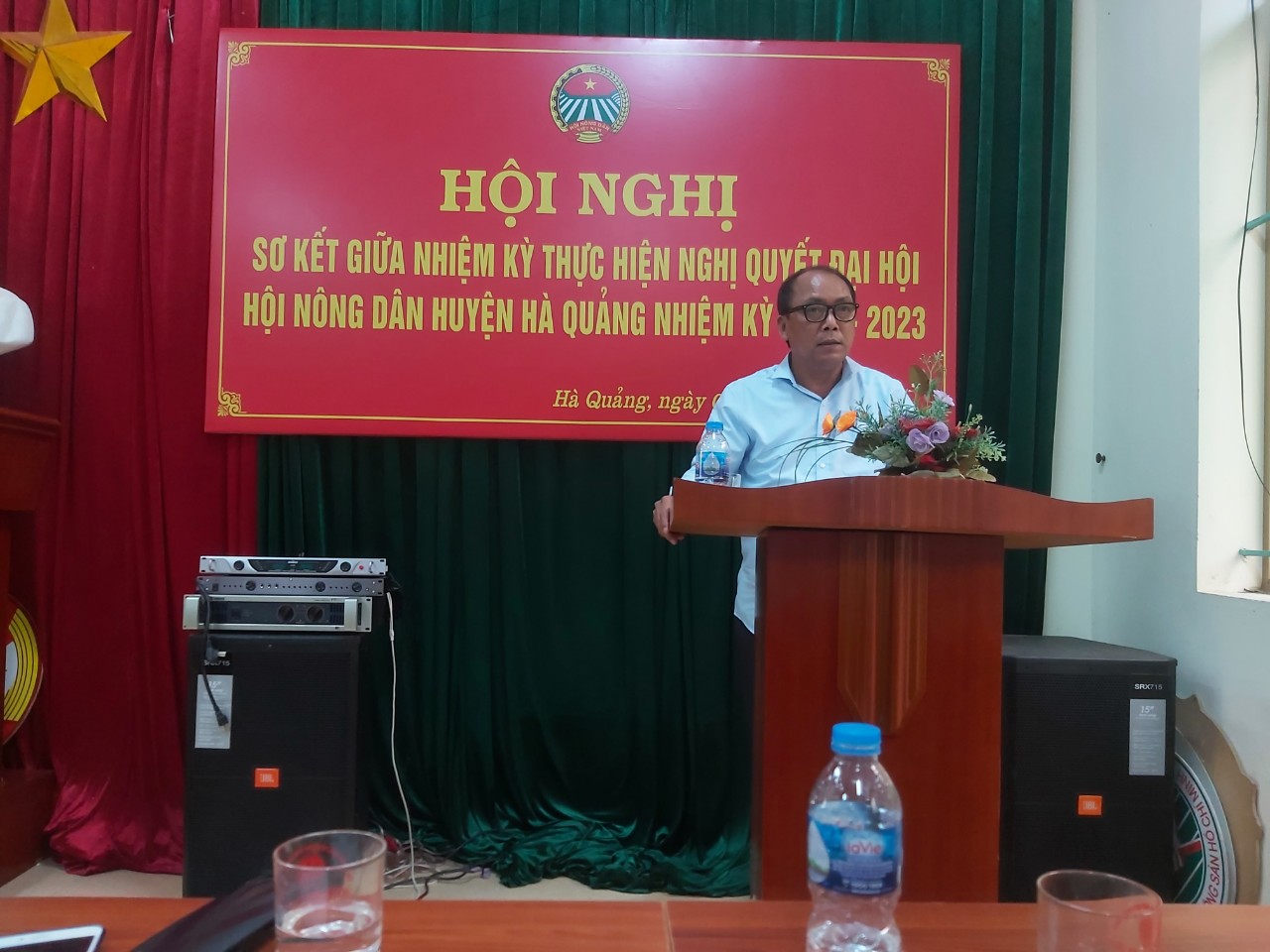 Đồng chí Trương Văn Hợp Phó chủ tịch Thường trực HND tỉnh Cao Bằng phát biểu chỉ đạo hội nghị