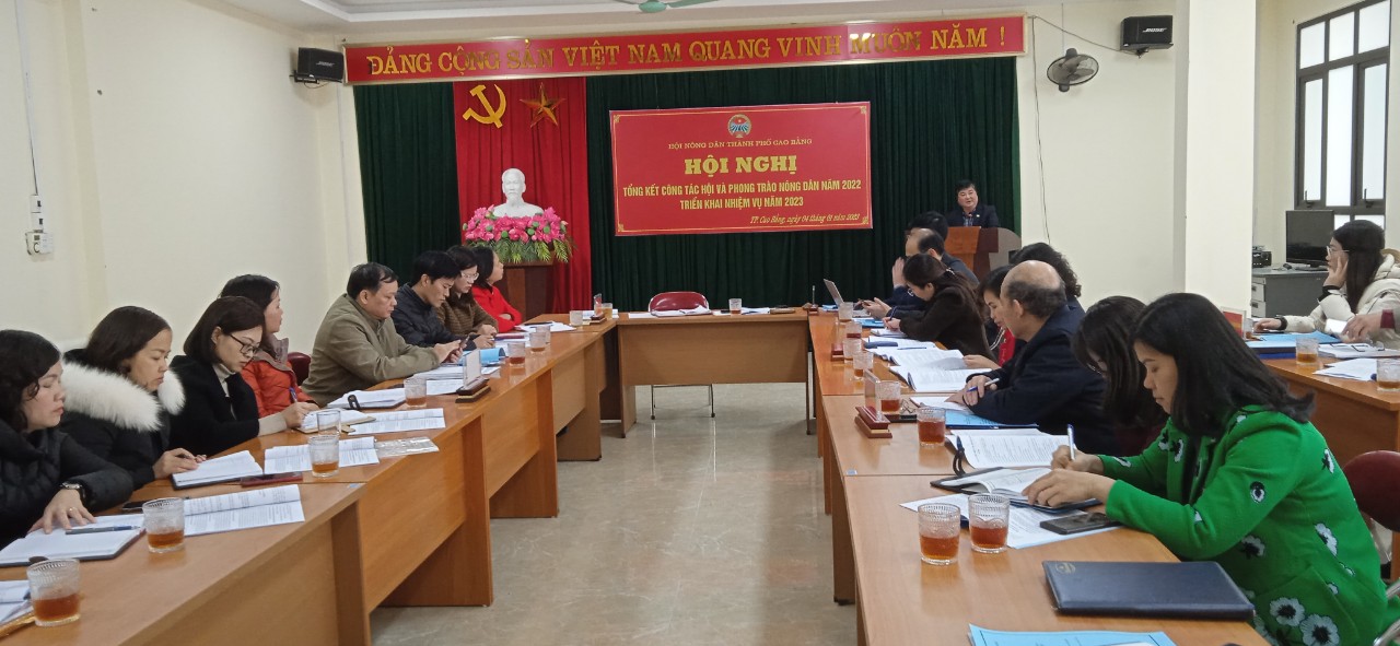 Đồng chí Triệu Lưu Cương, Phó chủ tịch Thường trực HND tỉnh phát biểu chỉ đạo Hội nghị