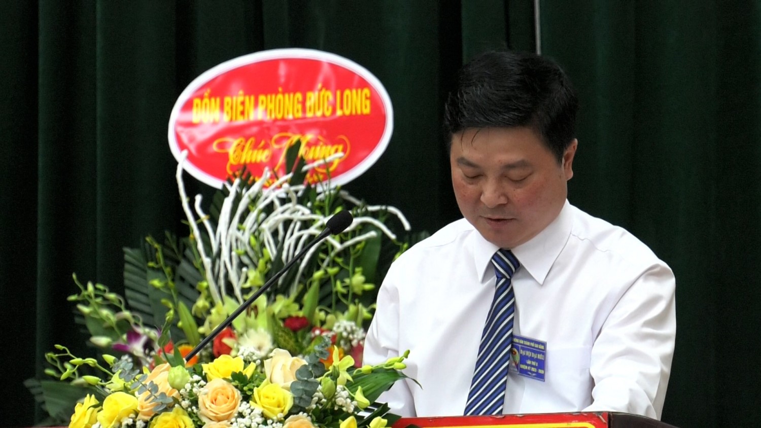 Đồng chí Triệu Lưu Cương, PCT thường trực HND tỉnh phát biểu chỉ đạo đại hội