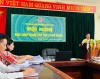 (Đ/c Lý Văn Thư Đảng uỷ viên, Phó chủ tịch Uỷ ban MTTQ Việt Nam phường, Chủ tịch HND phường Thục Phán chủ trì Hội nghị)