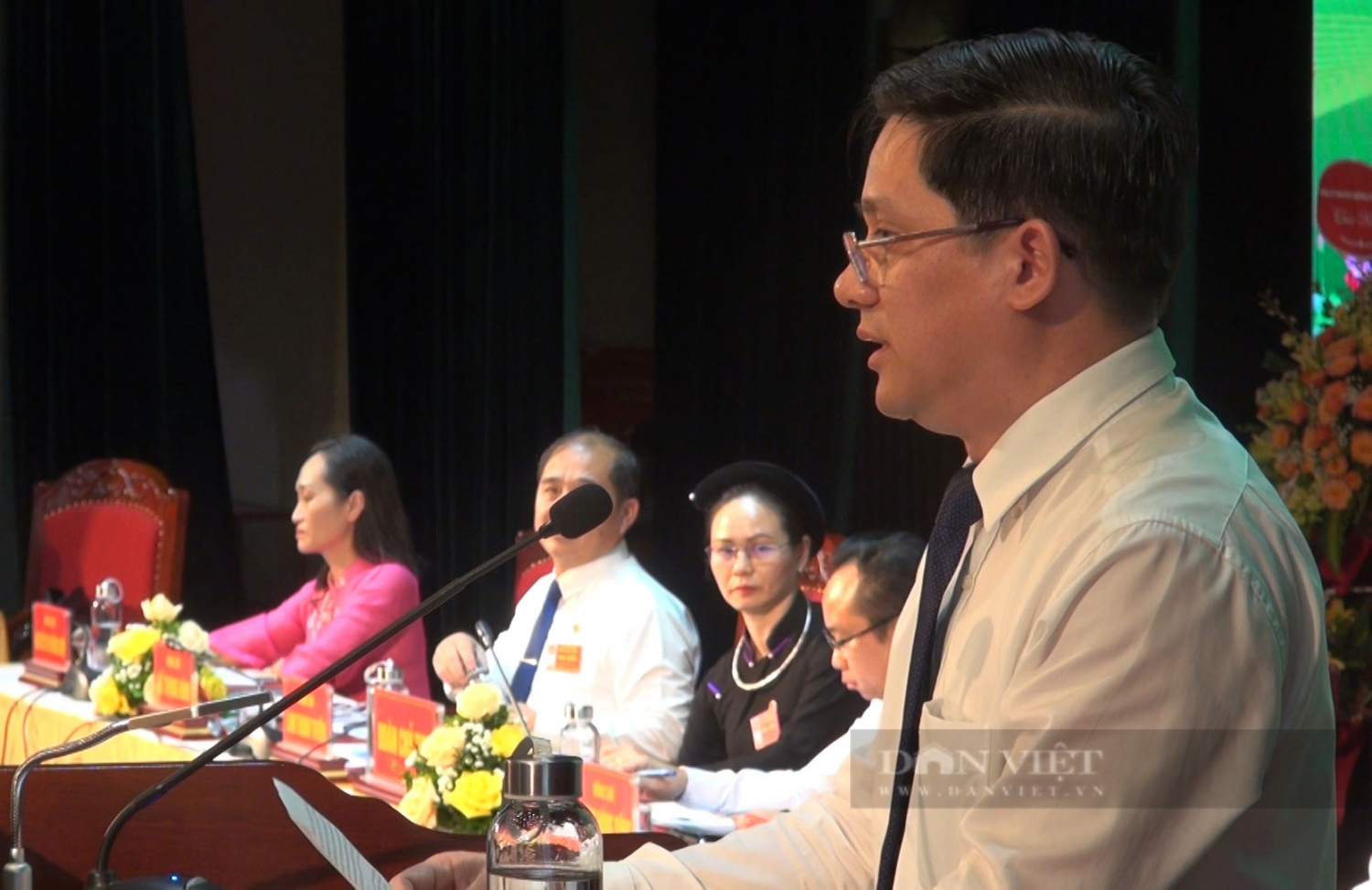 Ông Phạm Tiến Nam, Phó Chủ tịch Thường trực Ban Chấp hành Trung ương Hội Nông dân Việt Nam phát biểu chỉ đạo Đại hội
