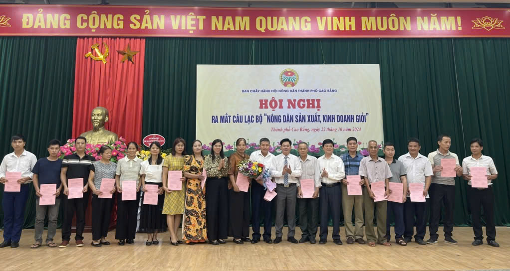 Hội Nông dân thành phố Cao Bằng ra mắt Câu lạc bộ "Nông dân sản xuất kinh doanh giỏi"