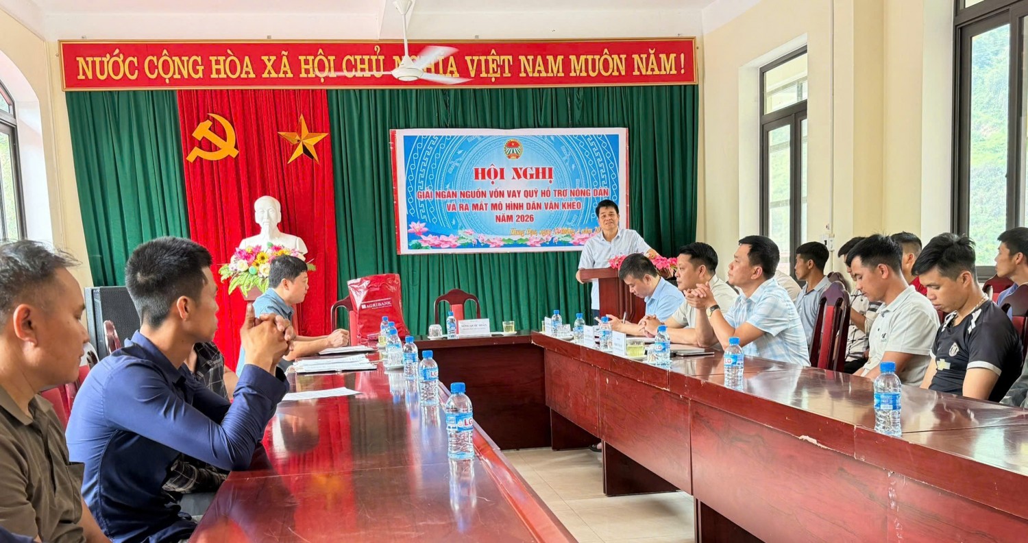 Hội Nông dân tỉnh Cao Bằng Giải Ngân vốn Quỹ hỗ trợ Nông dân  và ra mắt mô hình dận vận khéo năm 2026