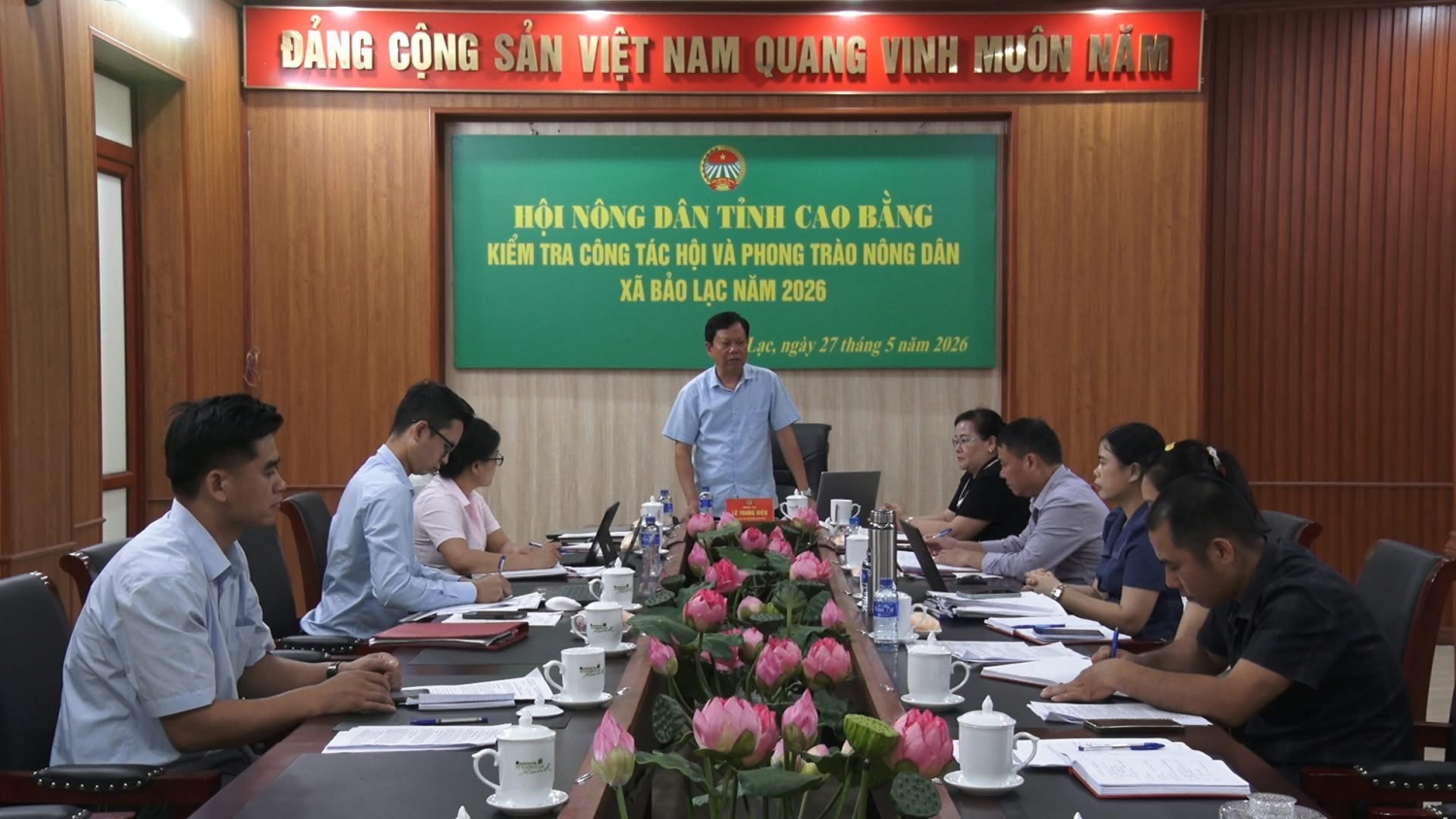 HỘI NÔNG DÂN TỈNH CAO BẰNG KIỂM TRA CÔNG TÁC HỘI VÀ PHONG TRÀO PHONG TRÀO NÔNG DÂN TẠI XÃ BẢO LẠC