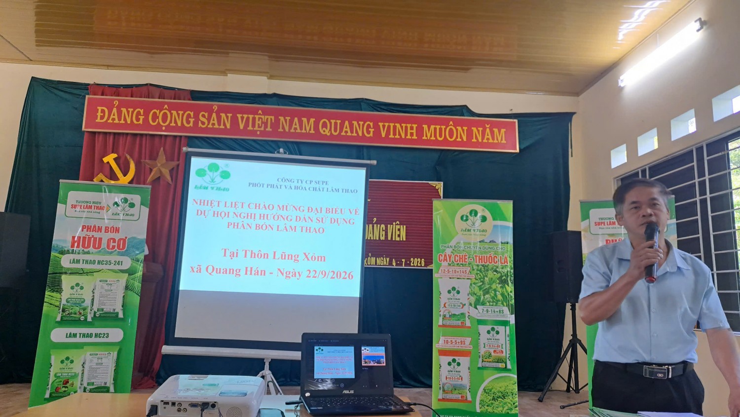 HỘI NÔNG DÂN XÃ QUANG HÁN PHỐI HỢP TỔ CHỨC TẬP HUẤN KỸ THUẬT SỬ DỤNG PHÂN BÓN LÂM THAO NĂM 2026